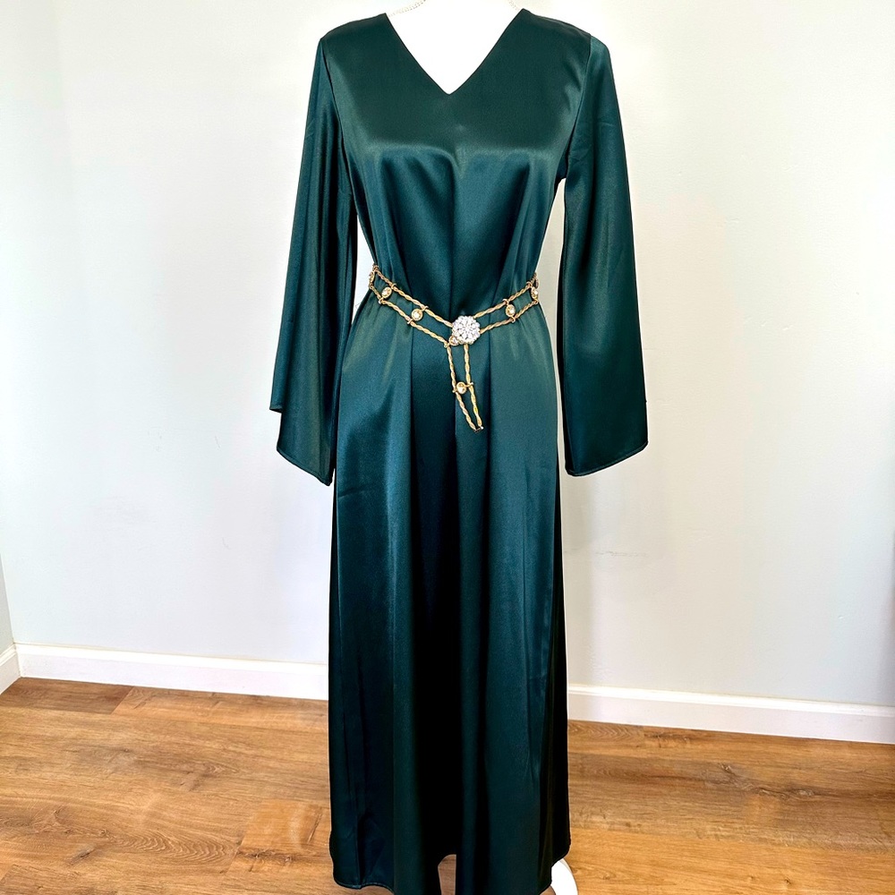 Modest Maxi, Forest Green Dress, size Small